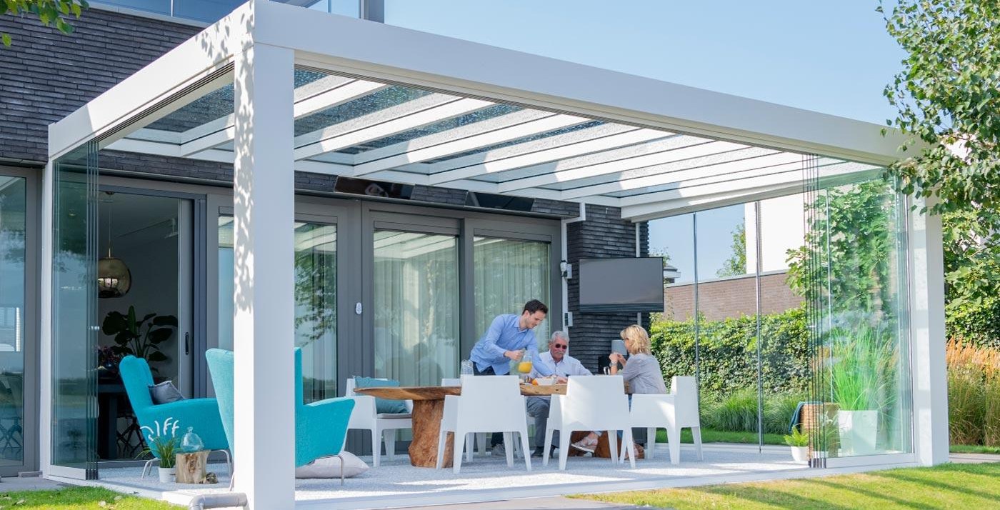 Witte Cube veranda aan huis